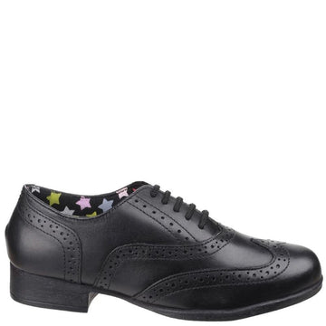 Girls Hush Puppies Kada Senior School Shoes - Black