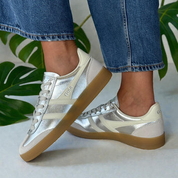 Womens Gola Viper Trainers - Silver
