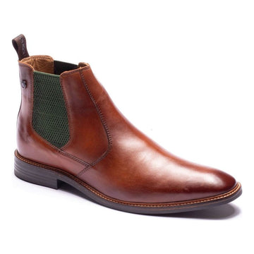 Mens Base London Kensington Leather Chelsea Boots - Washed Tan