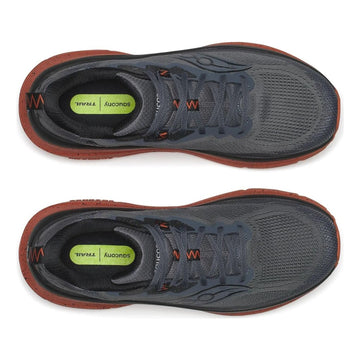 Mens Saucony S101015 Guide Trail Carbon/Rust Trainers - Carbon/Rust