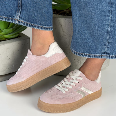 Womens Tamaris 23723 Gumsole Trainers - Light Rose