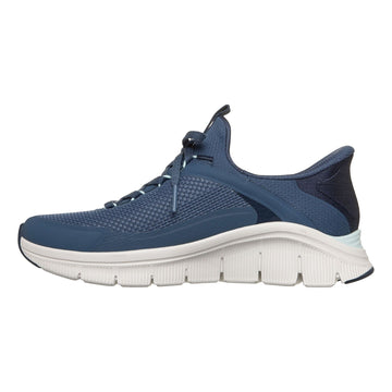 Womens Skechers 150892 Relaxed Fit Flex Navy Slip-Ins Trainers - Navy