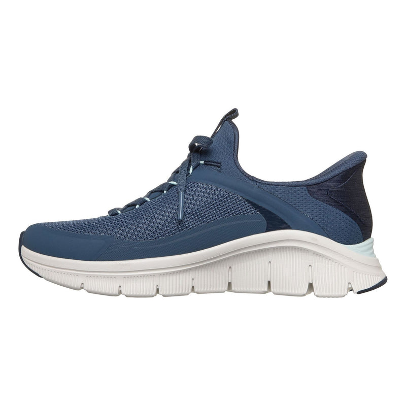 Womens Skechers 150892 Relaxed Fit Flex Navy Slip-Ins Trainers - Navy