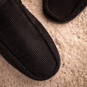 Mens Lazy Dogz Dylan Black Slippers - Black