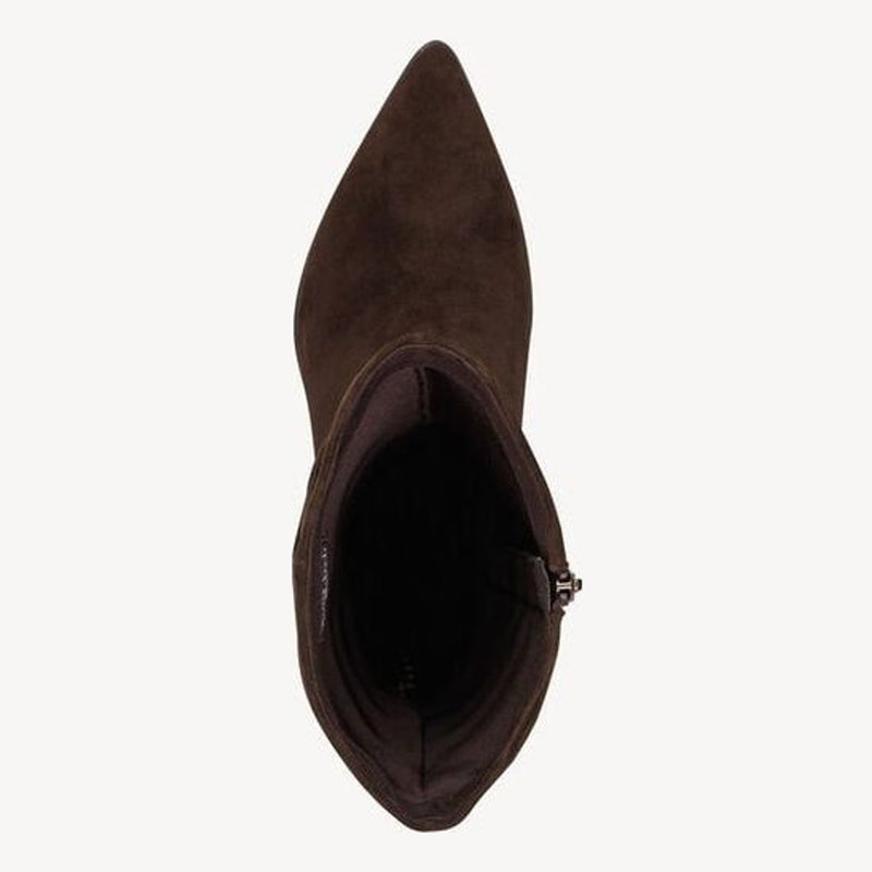 Womens Tamaris 25308 Mocca Leather Mid Boots - Mocca