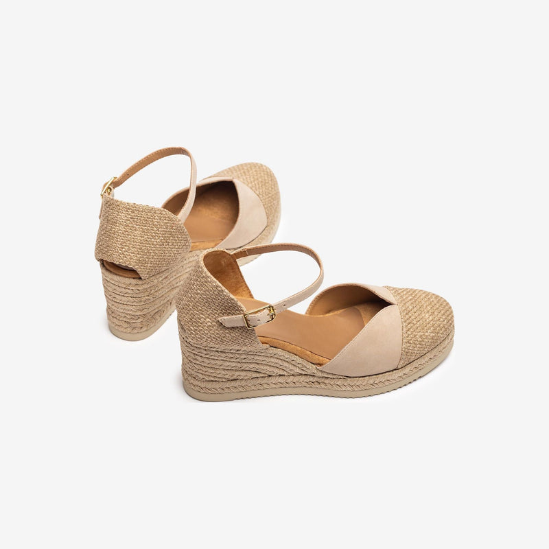 Womens Unisa Cech Skin Wedge Espadrilles - Skin