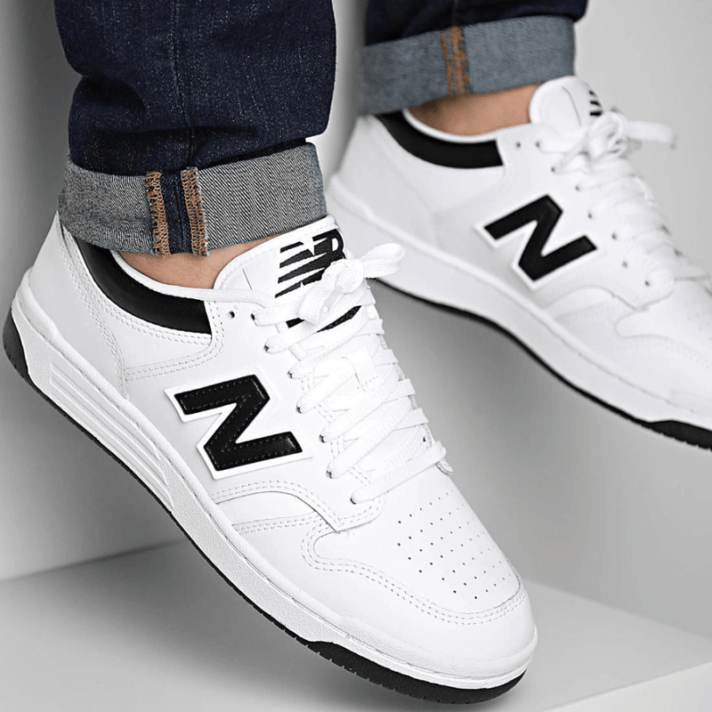 Womens Unisex New Balance 480 - White with Black
