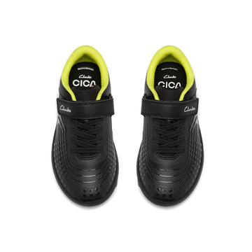 Boys Clarks CICA Goal Kid Football Shoes - Black