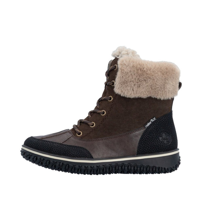 Womens Rieker Z4203 Black Boots - Black