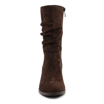Womens Lunar Kylie Scrunch Long Boots - Brown