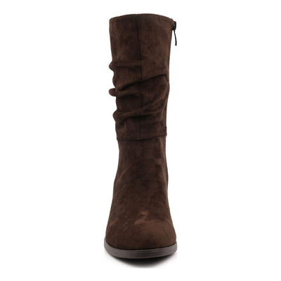 Womens Lunar Kylie Scrunch Long Boots - Brown