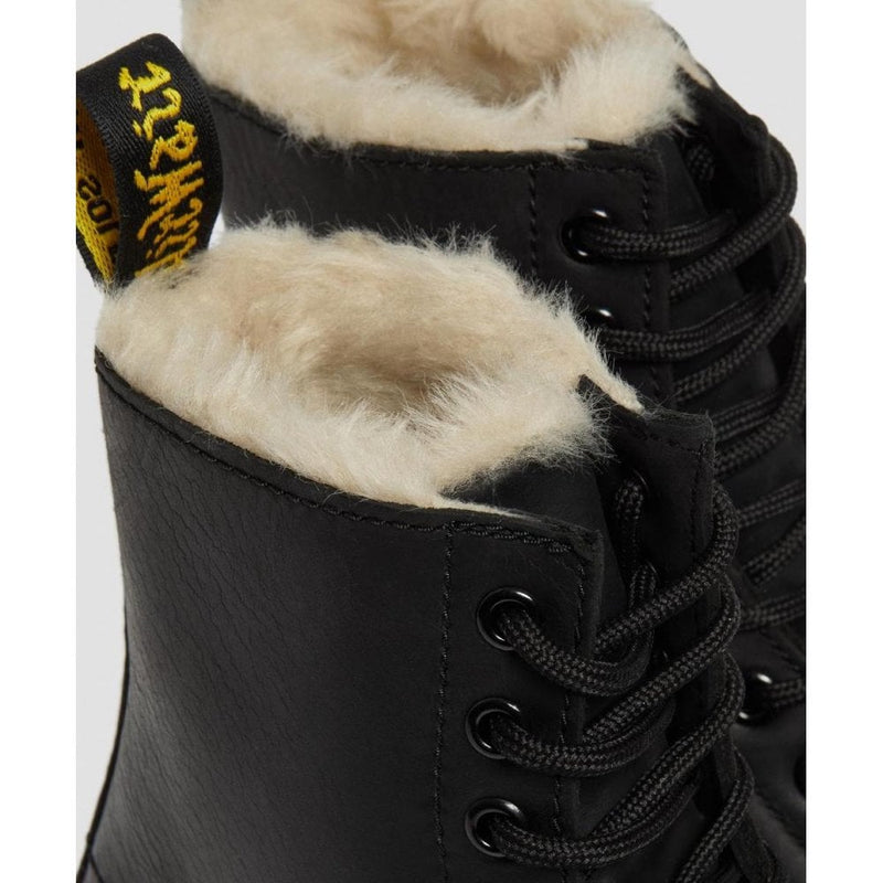 Womens Dr Martens 1460 Serena Fur Lined Boots - Black