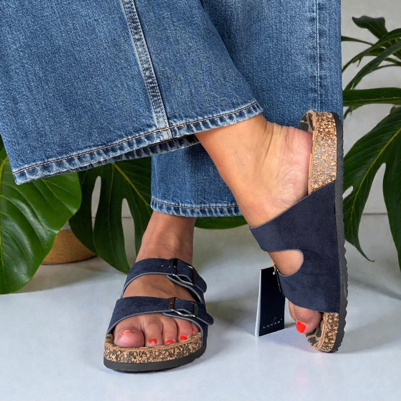 Womens Lunar Pecan Sandals - Navy