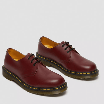 Womens Dr Martens 1461 Tumbled Shoes - Cherry Red