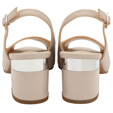 Womens Lotus Evelyn Slingback Shoes in Nude - Nude Pink