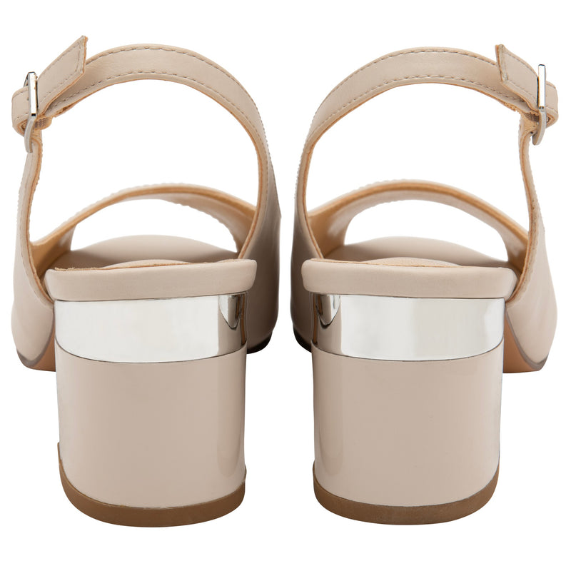 Womens Lotus Evelyn Slingback Shoes in Nude - Nude Pink