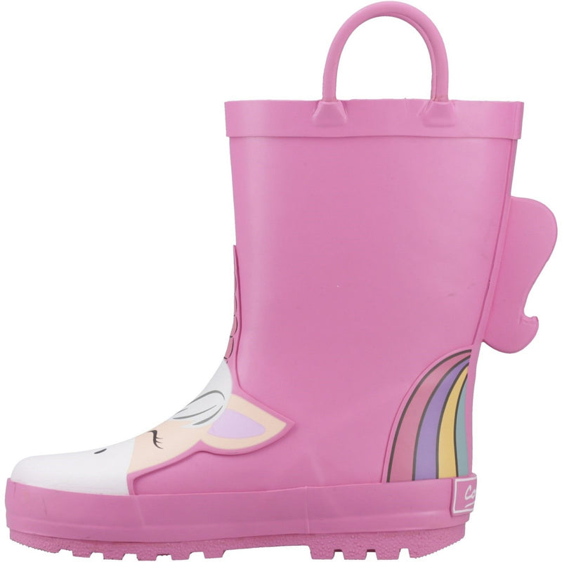Kids Cotswold Puddle Boot 3D Wellingtons - Unicorn