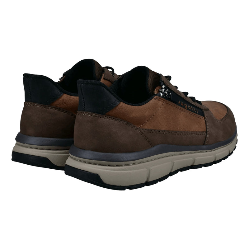 Mens Bugatti AOS06 Cognac Trainers - Cognac