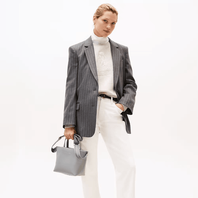 Womens Tommy Hilfiger Webbing Crossbody Tote Bag - Grey