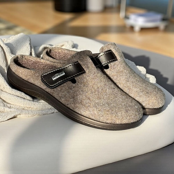 Womens Rohde 6549 Bari Mule Slippers - Linen Taupe