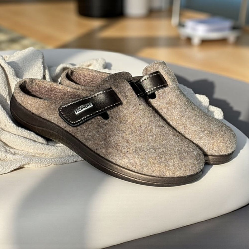 Womens Rohde 6549 Bari Mule Slippers - Linen Taupe