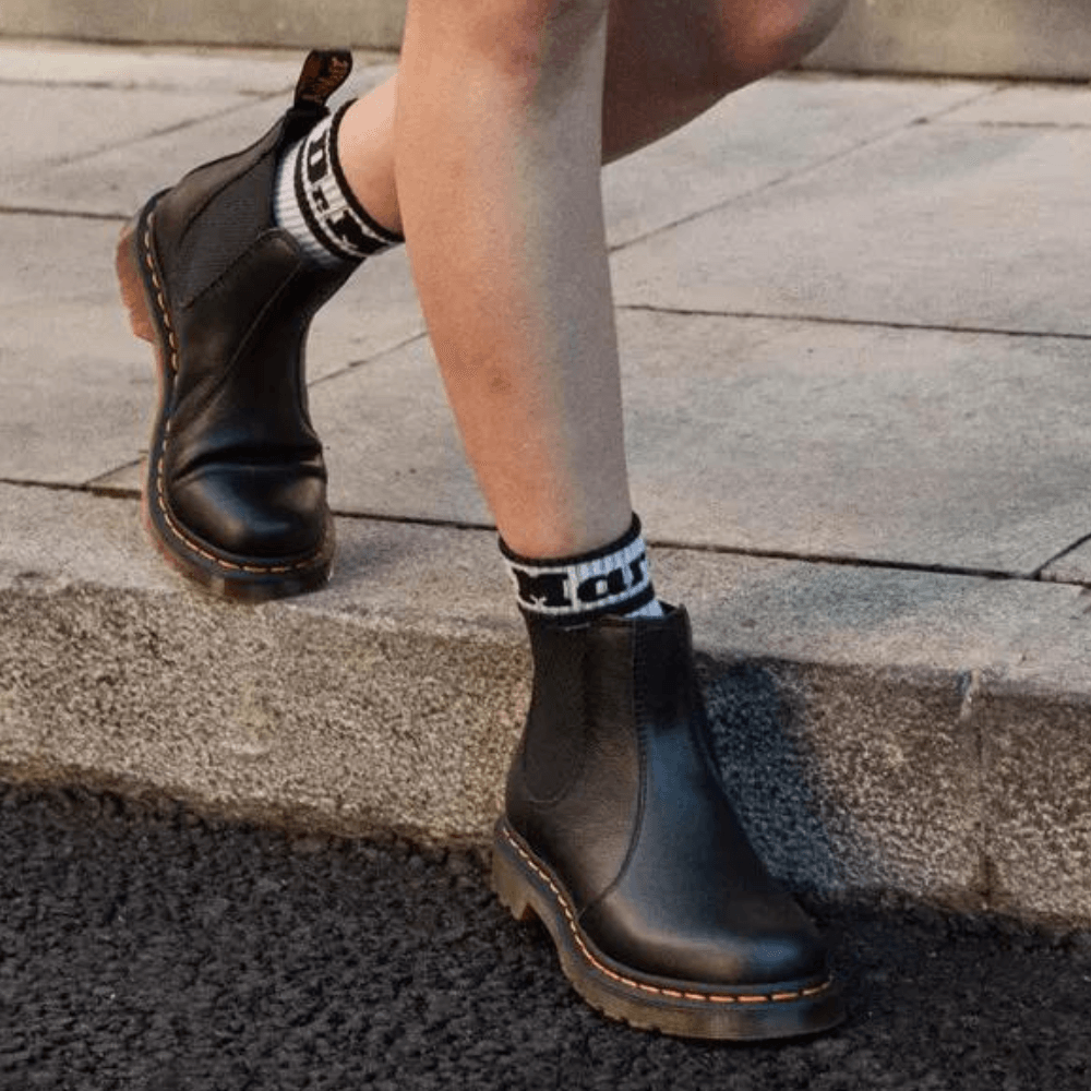 Womens Dr Martens 2976 Virginia Leather Black Chelsea Boots