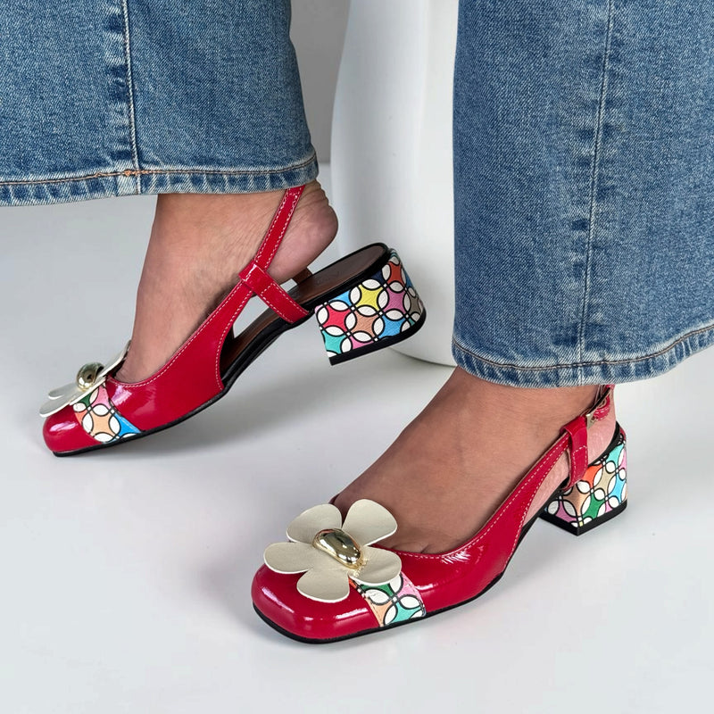 Womens AW26 Nemonic 2504 Liberty Multi Slingback Heels - Multi