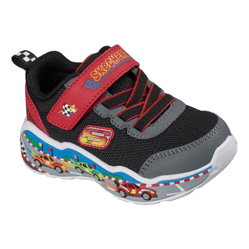 Toddler Boys Skechers Play Scene Black / Red Trainers - Black / Red