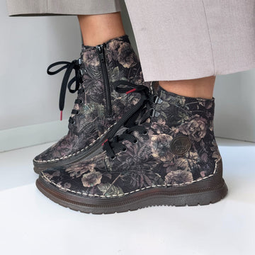 Womens Rieker 53632 Black Pastel Boots - Black Pastel