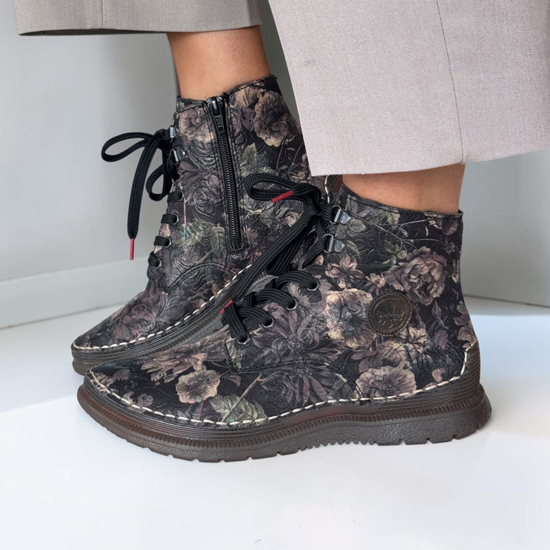 Womens Rieker 53632 Black Pastel Boots - Black Pastel