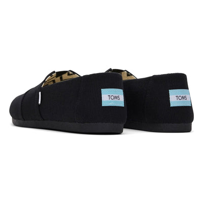 Womens Toms Alpargata Espadrilles - Black with Black