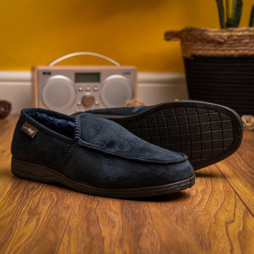Mens Lazy Dogz Eden II Memory Foam Slippers - Blue