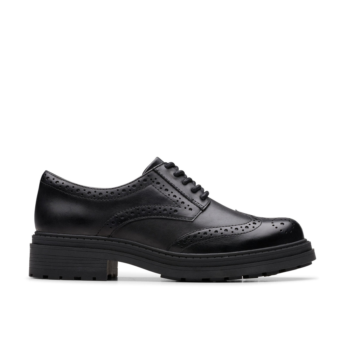 Girls Clarks Orinoco3 Derby Brogue School Shoes