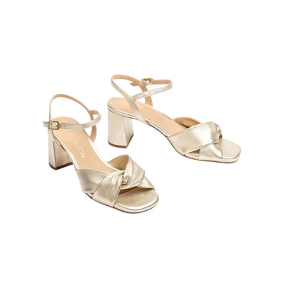 Womens Unisa Medway Platino Heeled Sandals - Silver