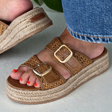 Womens Tamaris 27221 Cognac Sandals - Cognac