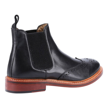 Mens Cotswold Siddington Leather Chelsea Boots - Black