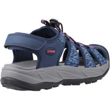 Womens Cotswold Bibury Sandals - Navy and Fuchsia
