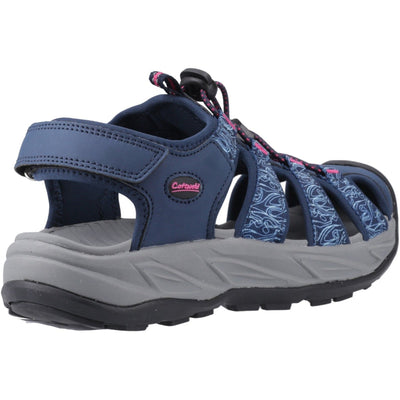 Womens Cotswold Bibury Sandals - Navy and Fuchsia