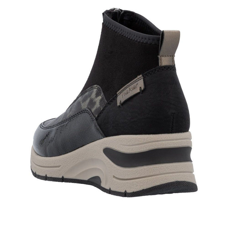 Womens Rieker N9362 Black Boots - Black