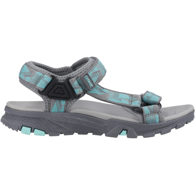 Womens Cotswold Stanton Sandals - Grey and Turquoise