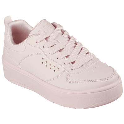 Skechers Girls Court High Colour Zone Trainers - Light Pink