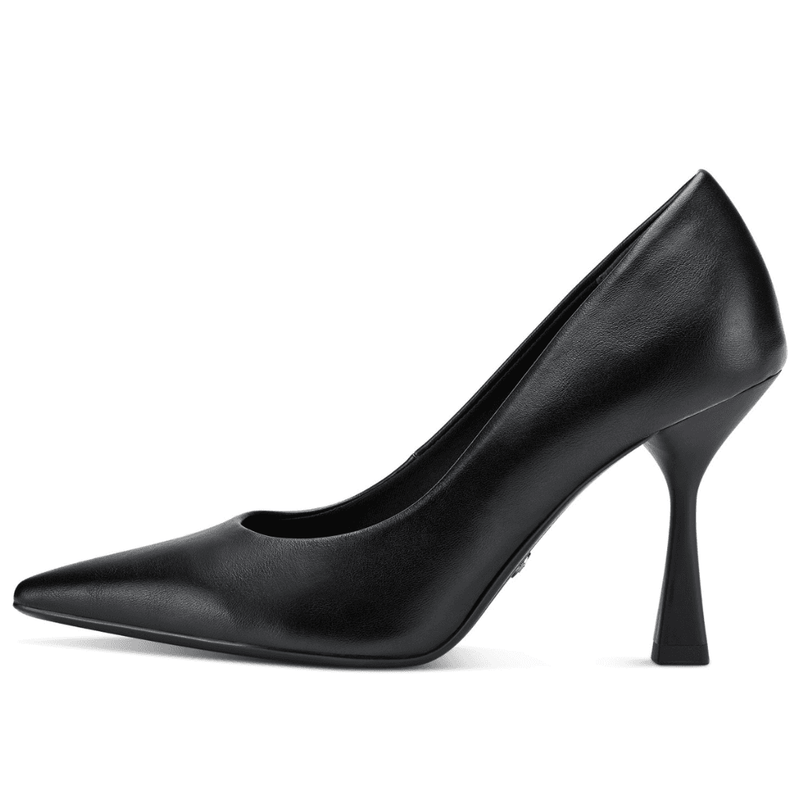 Womens Tamaris Ladies Candy Matte Flared Heels - Black