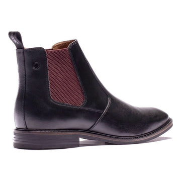 Mens Base London Kensington Leather Chelsea Boots - Waxy Black