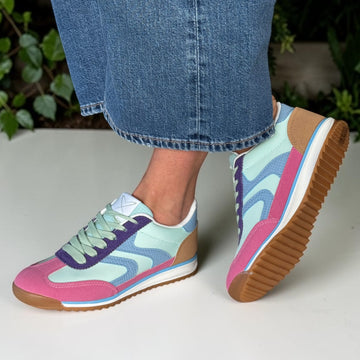 Womens Lunar Zoe Sporty Lace Up Trainers - Mint