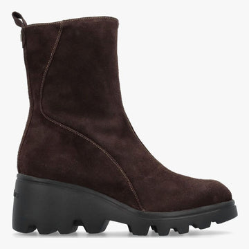Womens Wonders 7033 Brown Suede Boots - Brown Suede