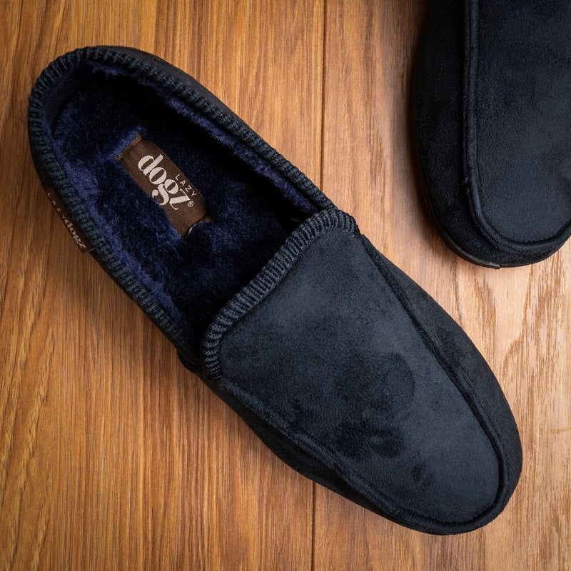 Mens Lazy Dogz Eden II Memory Foam Slippers - Blue