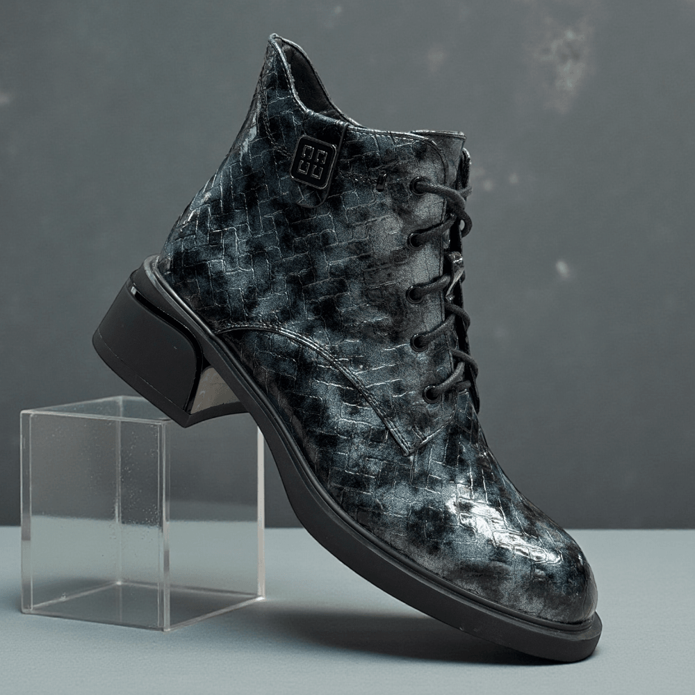 Womens Redz 2515 Croc Laced Ankle Boot