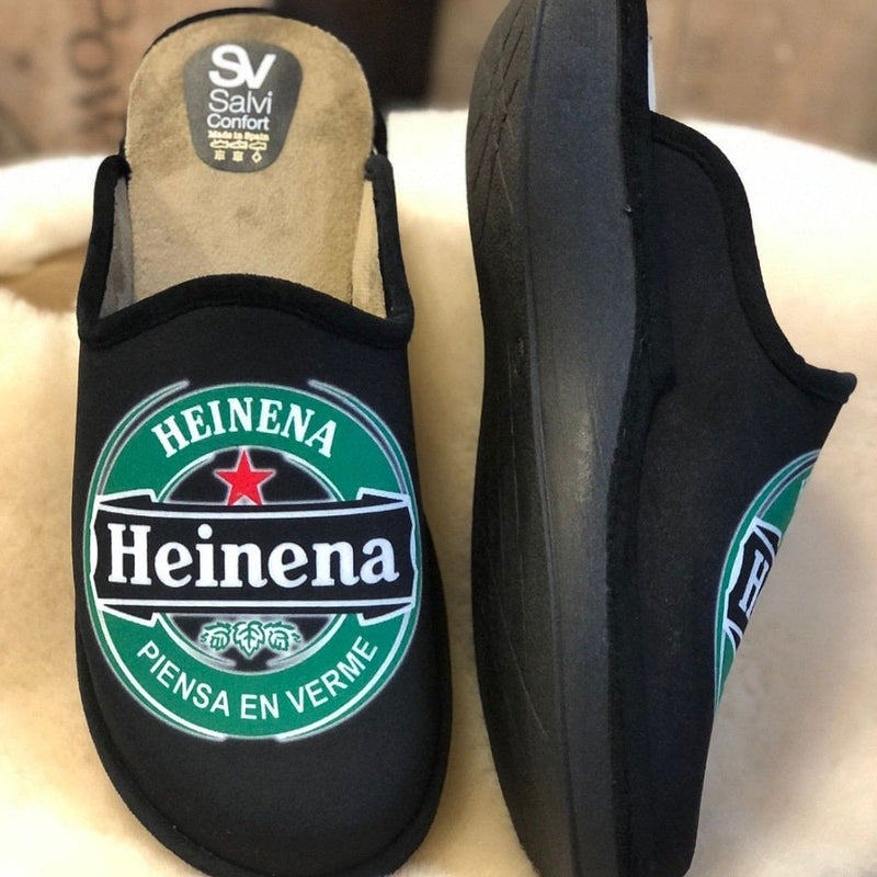 Salvi Comfort Mens Black Heinena Mule Slipper - Black