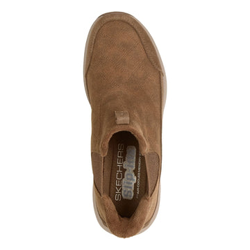 Womens Skechers 168173 Cozy Fit Dash Contour Foam Slip-Ins Ankle Boots - Chestnut