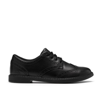 Girls Clarks Scala Style Older Black School Shoes - Black